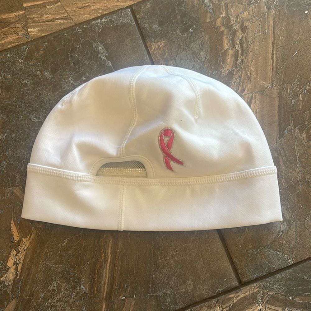 Columbia Women’s breast cancer w/ Thermal Reflective Skull Cap & Poneytail slot.